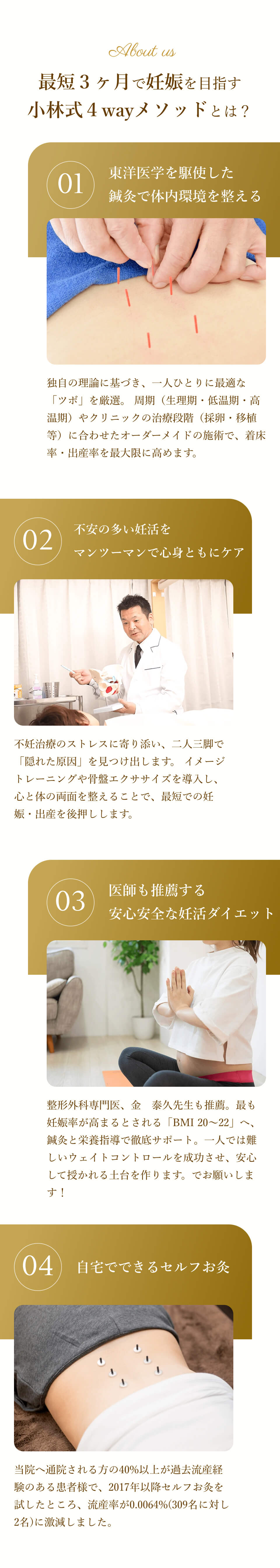 最短３ヶ月で妊娠を目指す小林式４wayメソッド